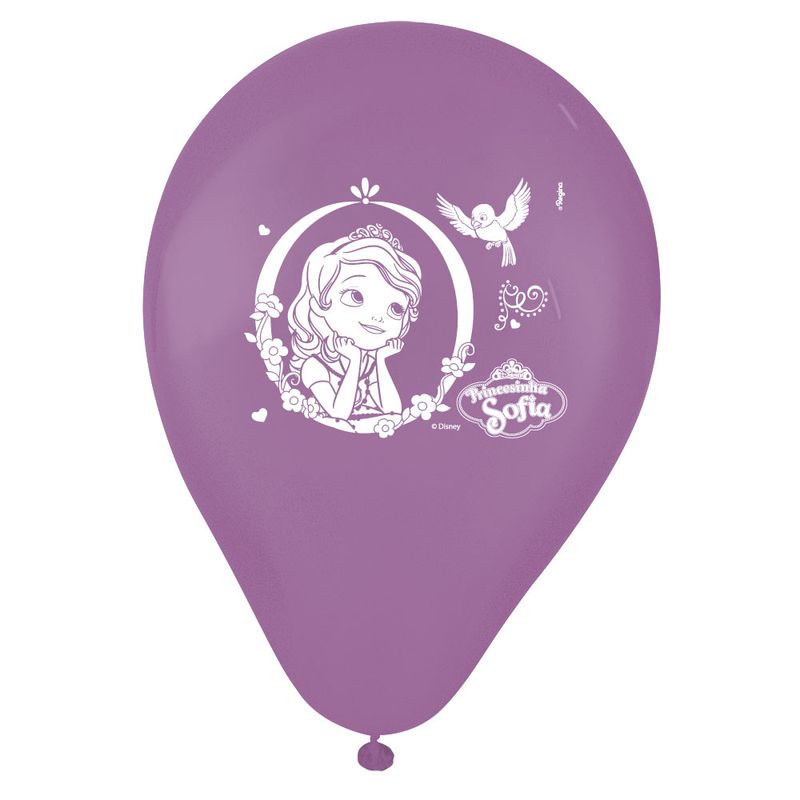 princesa sofia balões 27cm látex (6 unidades)
