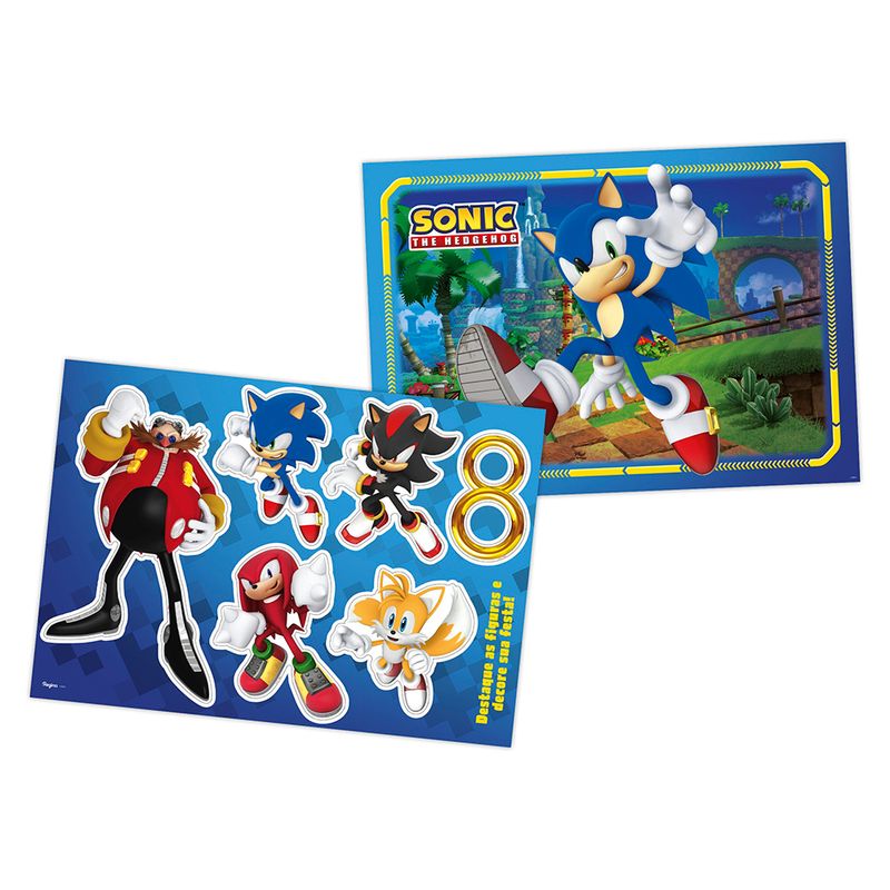 Kit Suporte Sonic Controles E Outros + Quadrinho Decorativo