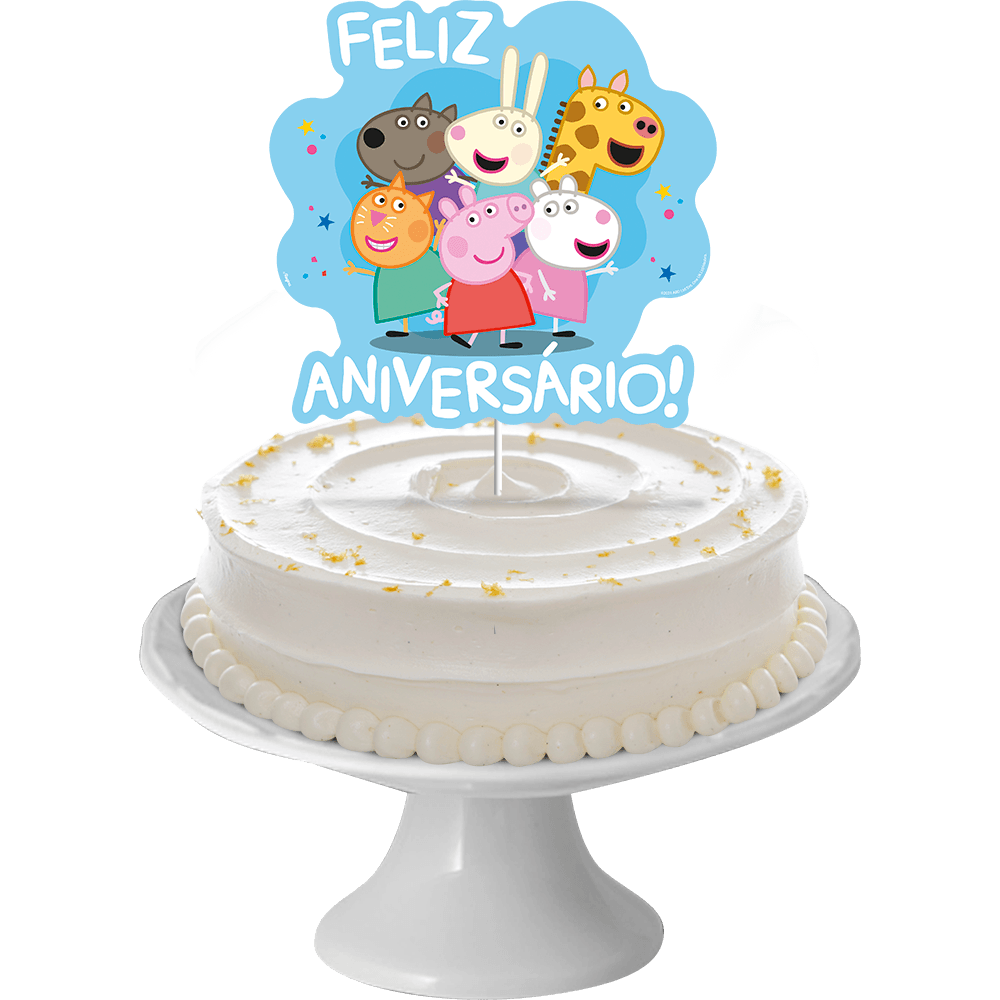 Topo de bolo Peppa Pig  Peppa pig birthday party, Peppa pig party