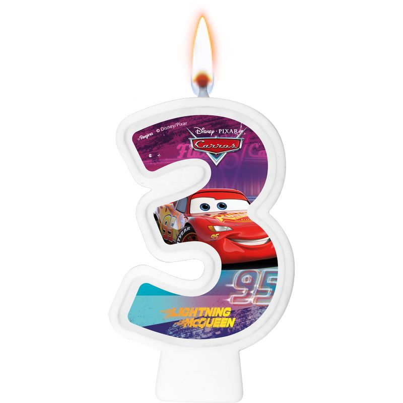 Vela Disney Cars 3 Carros Para Bolo - Aniversário E Festa - Regina Festas -  Vela de Aniversário - Magazine Luiza