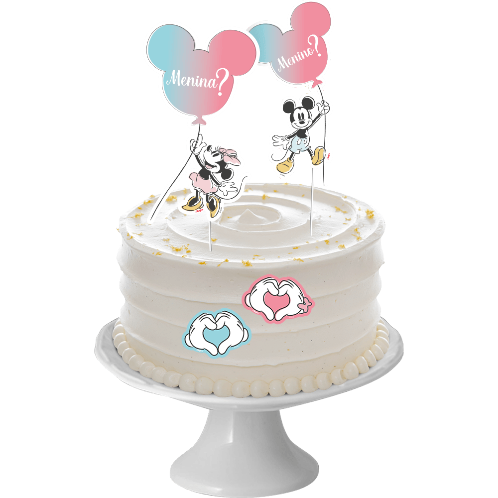 Decoração de bolo cenário Encanto Disney 04 unidades - Regina Festa